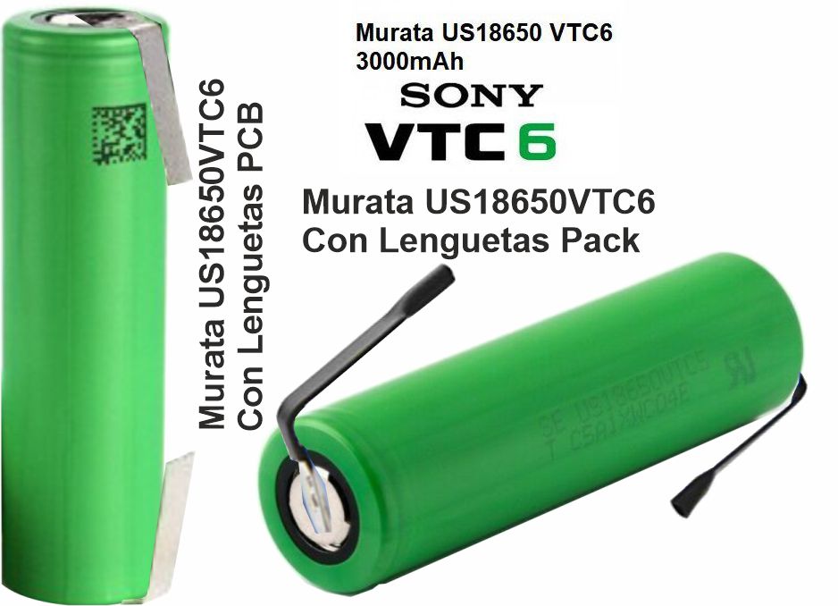 Bateria Litio Murata US18650VTC6
